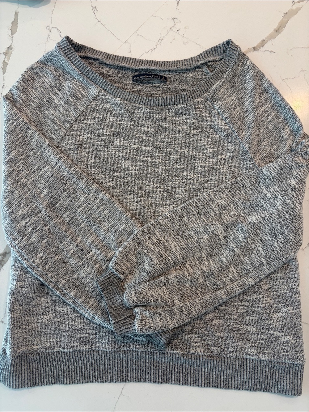 Abercrombie & Fitch Heather Gray Crewneck Sweater